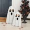Glitzhome; Glitzhome® 24"H Halloween Lighted Wooden White Ghost Porch Decor with Timer Set; Category:Halloween Porch Decor; Image:3